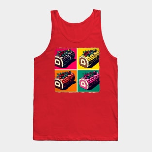 Yule Ignite: Pop Art’s Fiery Festive Log - Festive Dessert Tank Top